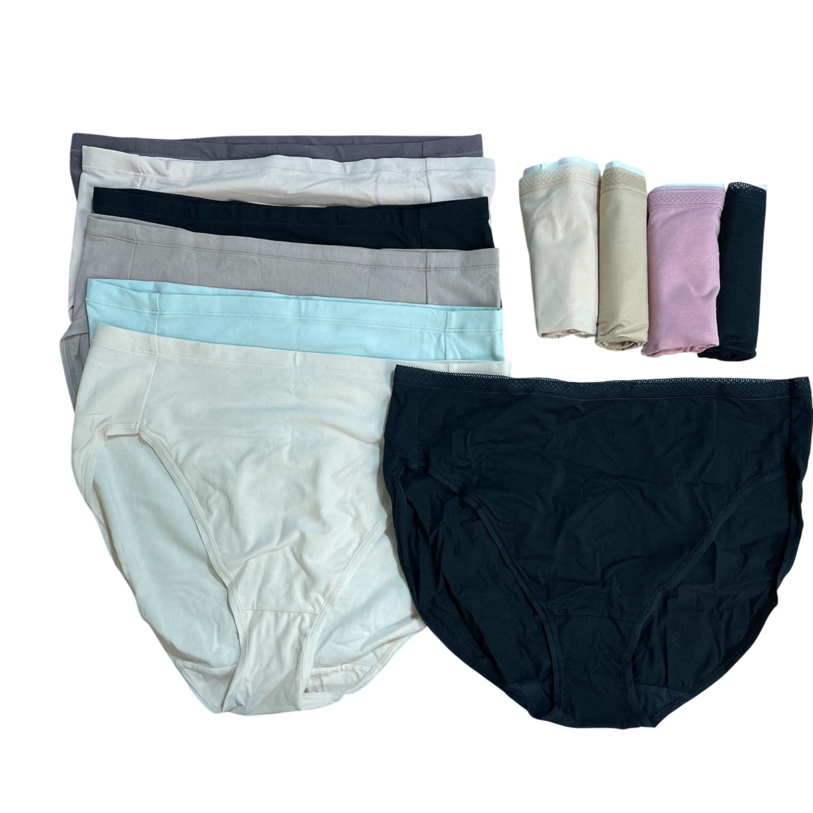 Felina 11-Pack Women’s L Brief Panties Multicolor 2 Different Styles B1743