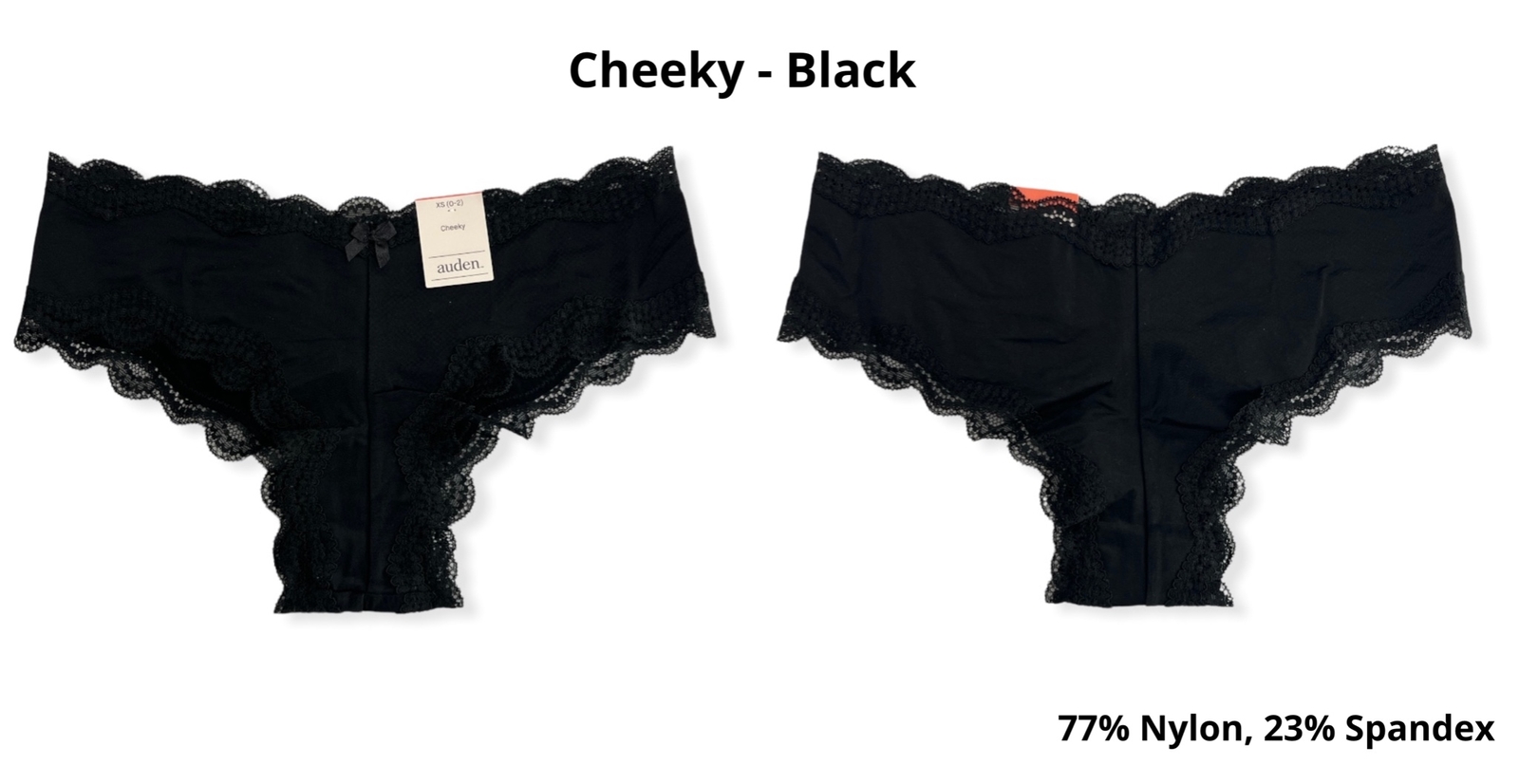 Women’s 5pk Assorted Styles & Colors Underwear – Auden – XS (0-2) – S554