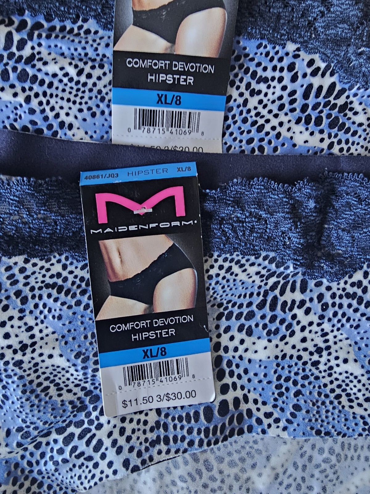 Maidenform 40861 4-Pair Women Comfort Devotion Hipster Panty Underwear Size 8 XL