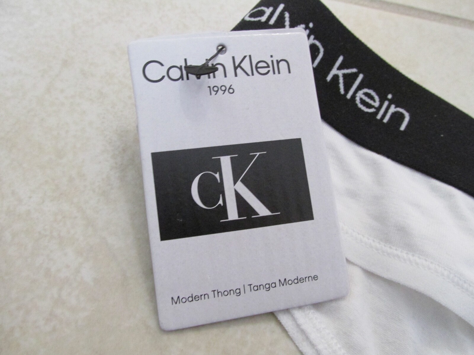 NEW Calvin Klein 1996 Modern Thong Underwear WOMEN’S Plus SZ 3x White $22.00