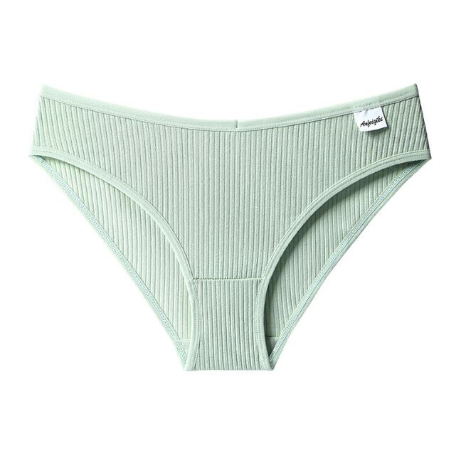 4 Pack Lot Sexy Womens Cotton Panties Briefs Ribbed Ladies Underwear Lingeries