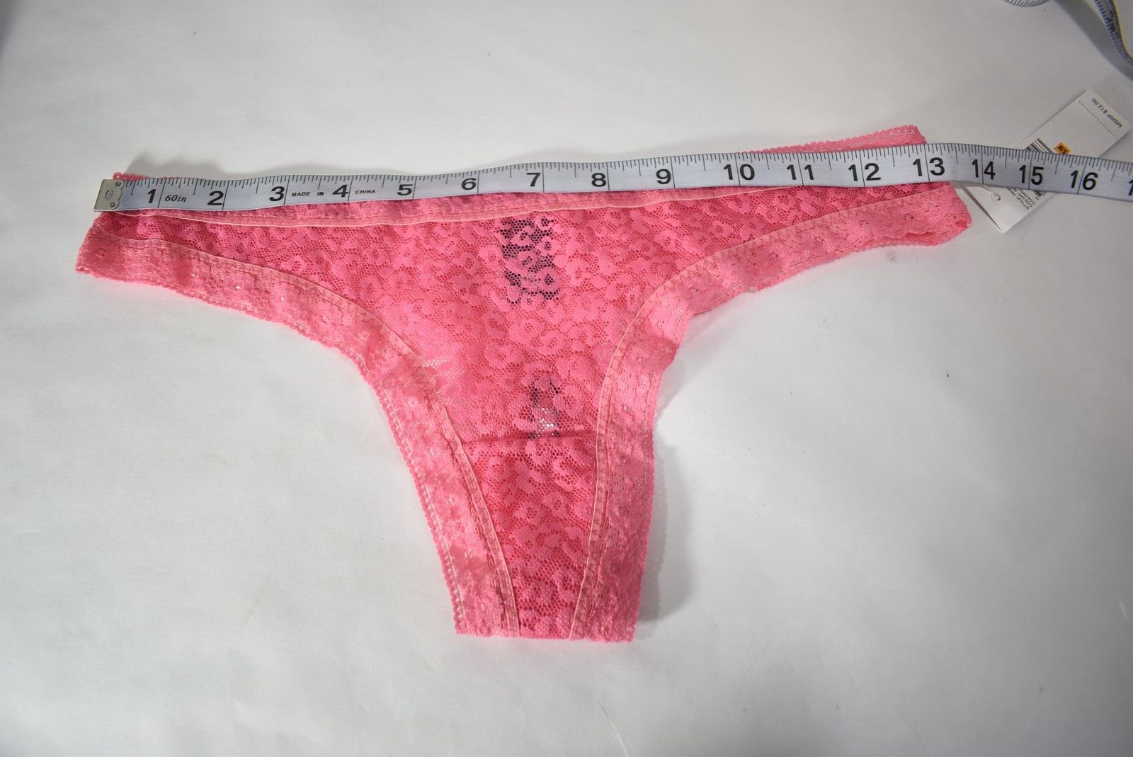 Women’s Kensie Rosette (Dark Pink) Lacy Thong Panty Size S/M NWT