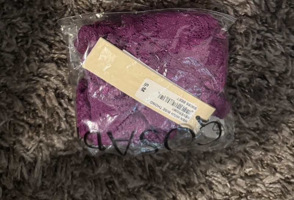 Cosabella NWT Panties Purple Lace Swiss Beet underwear Never Say Never