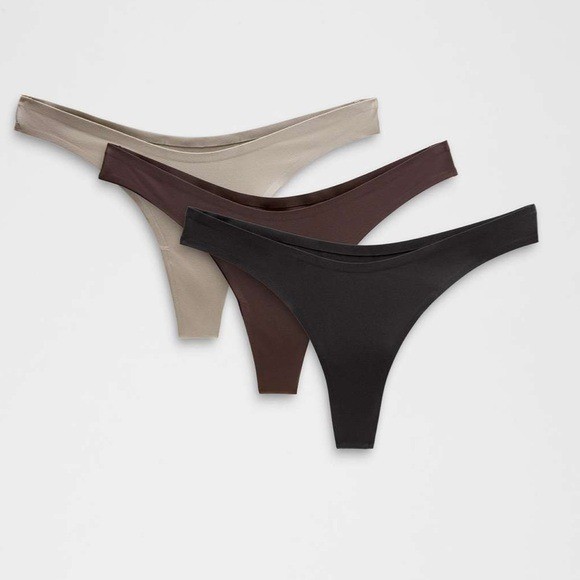 Lululemon Wundermost Ultra-Soft Nulu Dipped-Waist Thong 3 Pack size XL NWT