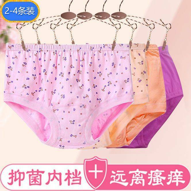 4 Pack Women Underwear High Waist Cotton Breathable Full Coverage Panties Briefs