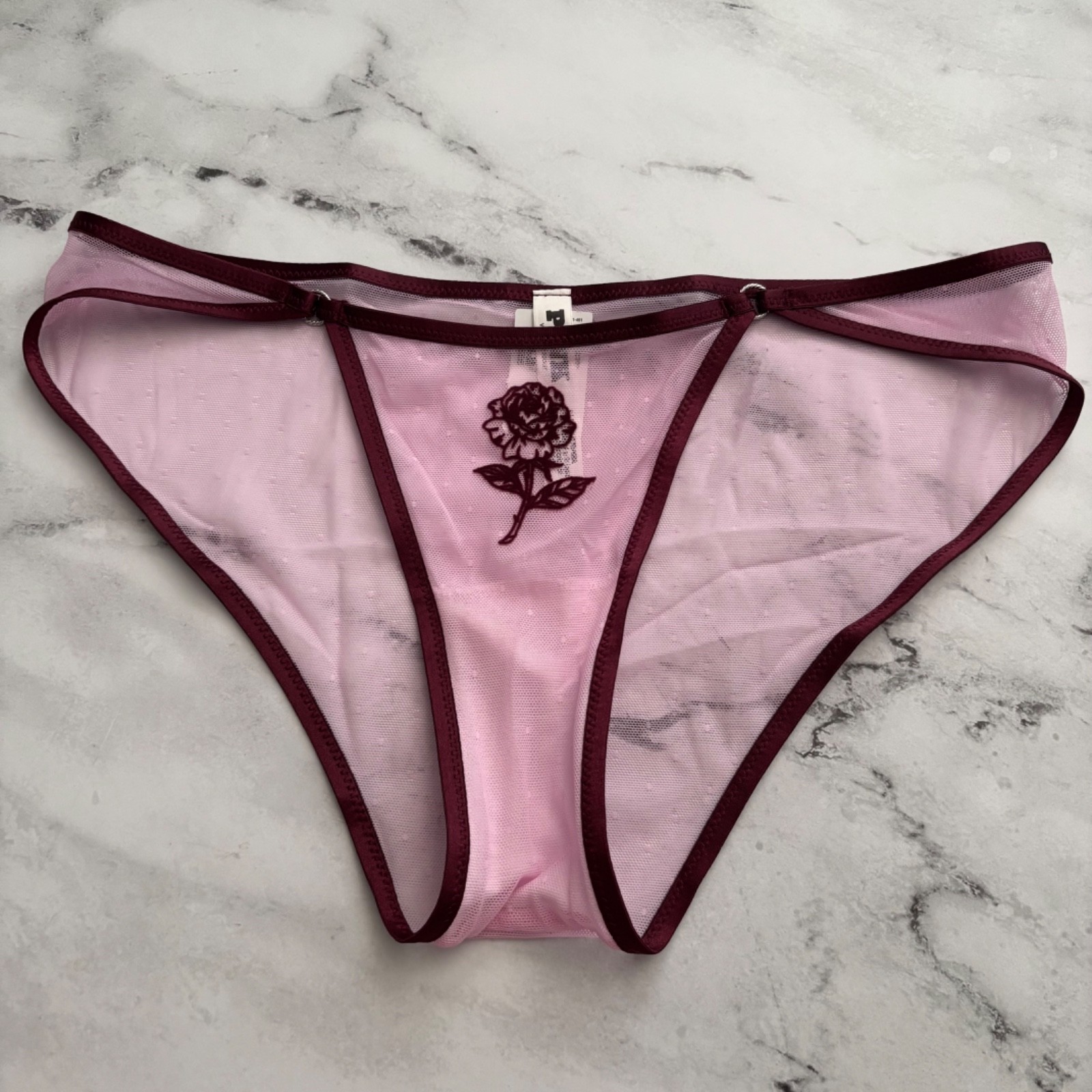PINK Victoria’s Secret Panty Cheeky Pink Mesh Ring Sexy S M L 2XL