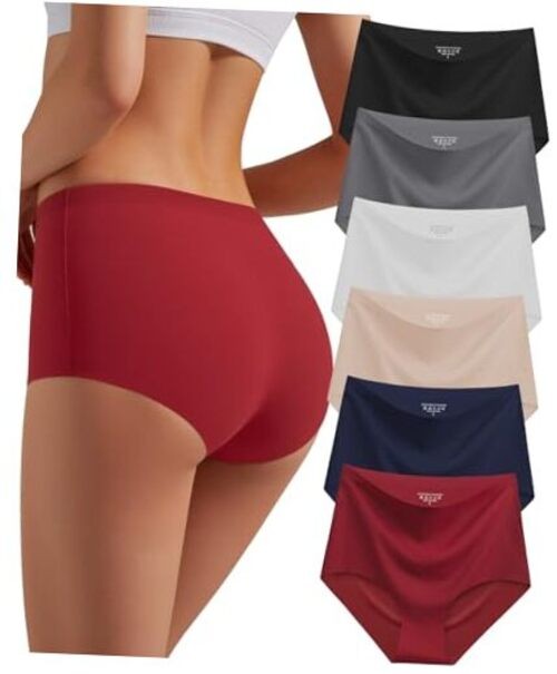 Womens Seamless Underwear High Waisted Full Coverage Medium 6 Color Packs