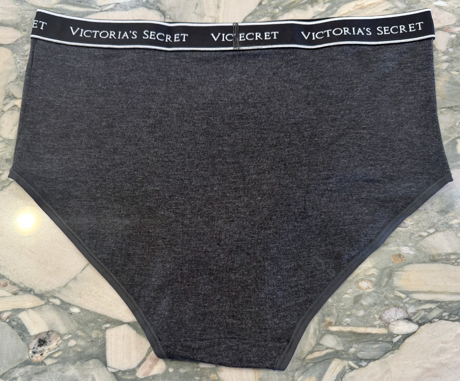 NEW Victoria Secret Logo Modal Cotton High Waist Brief – Charcoal Gray XL or XXL