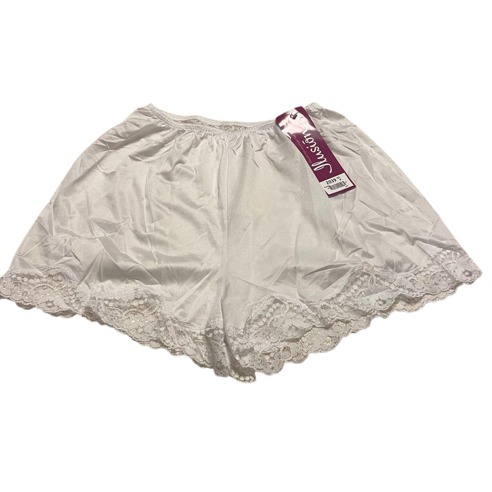 Vintage Panties Womens 34 Ilusion White Sissy Panty New NWT Retro Bloomers Lace
