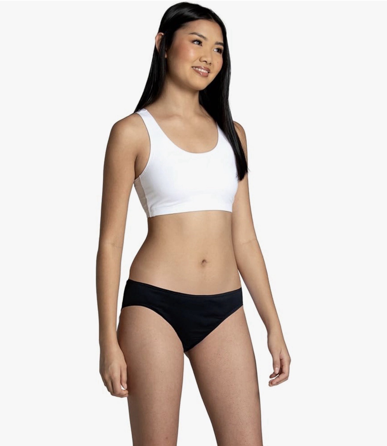 FOTL Ladies Black Size 5 Underwear 94% Cotton/6% Spandex