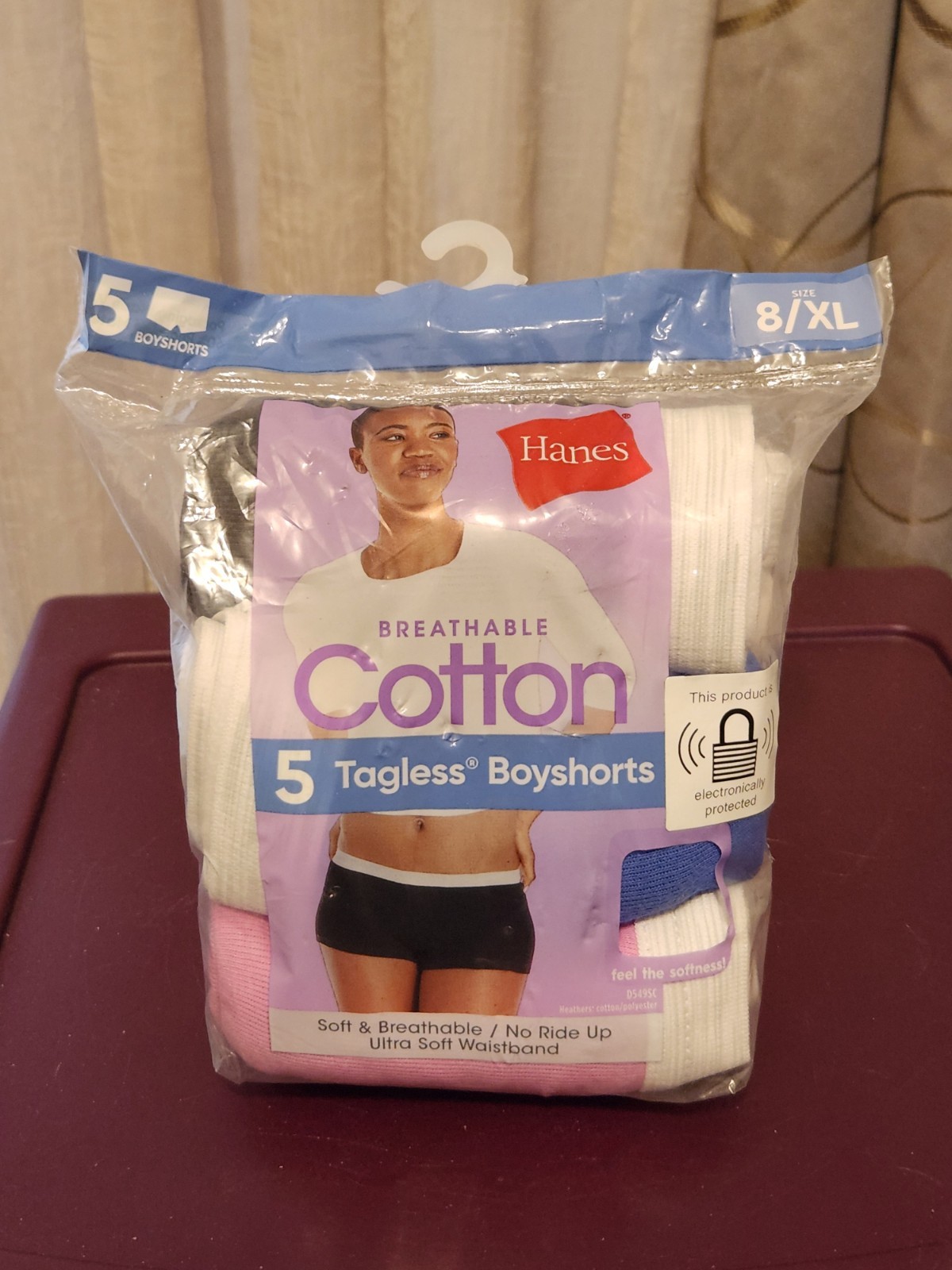 Hanes Womens 5 Pack Tagless Boyshorts Panties Sz 8XL Breathable Cotton Brand New