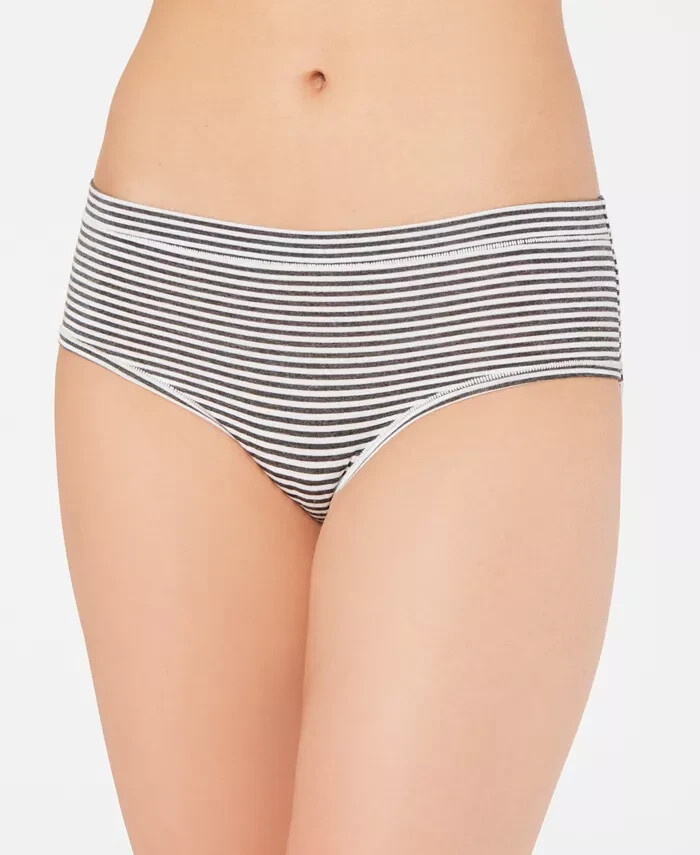 ALFANI Ultra Soft Mix-and-Match Hipster Underwear Grey Stripe Size L