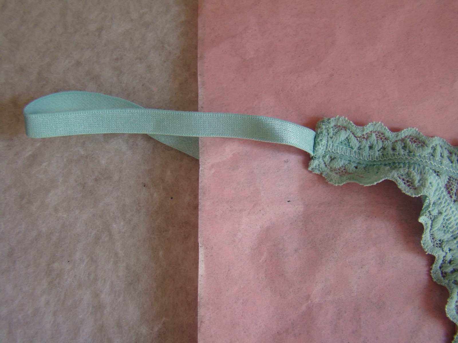 New Victoria’s Secret Mint Green Floral Lace Strappy Sides Thong String Panty
