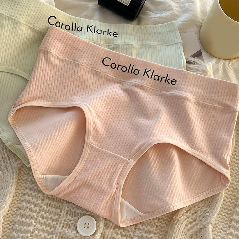 Female Regular Length Polyester Briefs Ribbed Waistband for Beach Yoga Vacation