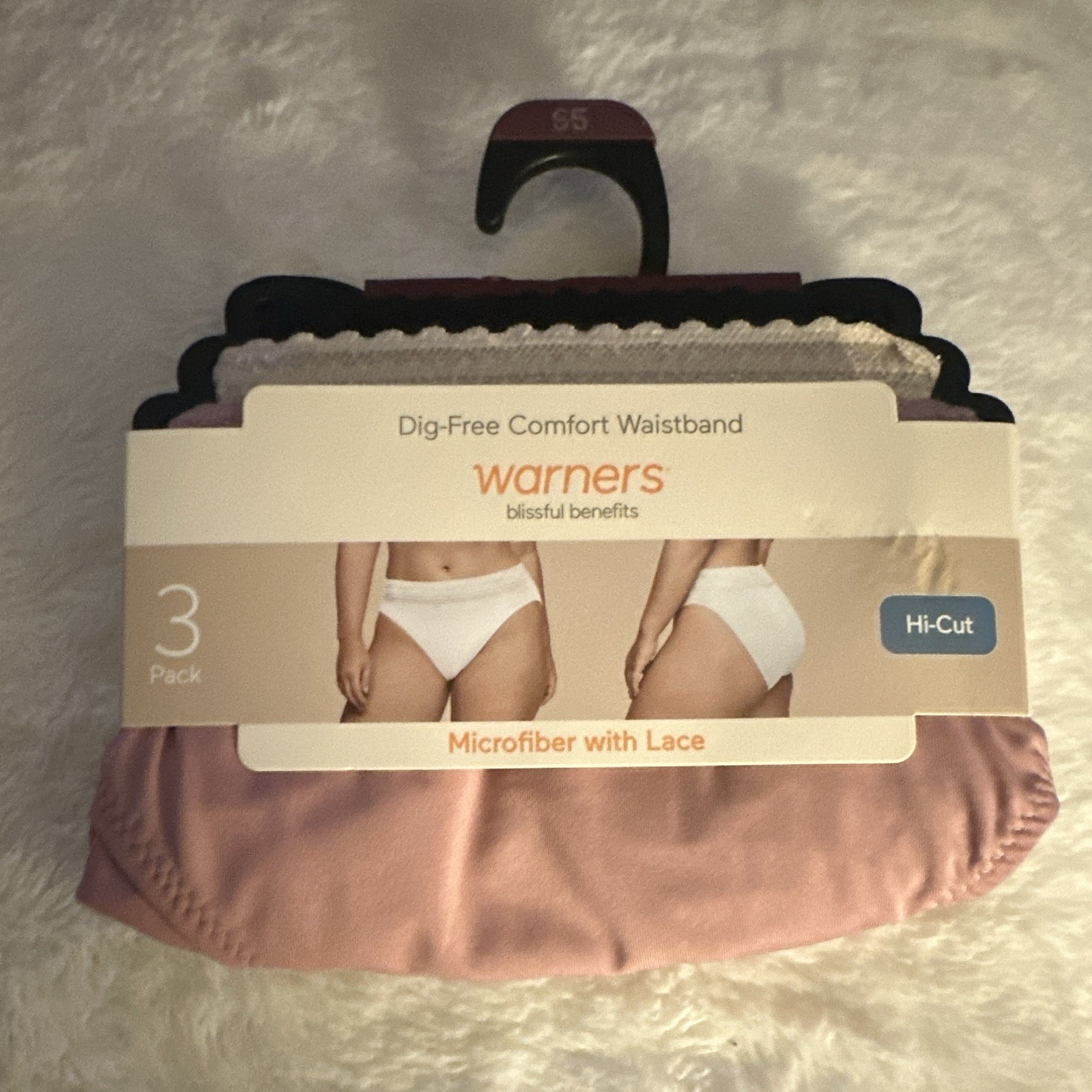 Warner’s Women’s Microfiber Hi-Cut Panties, 3-Pack, Size S5