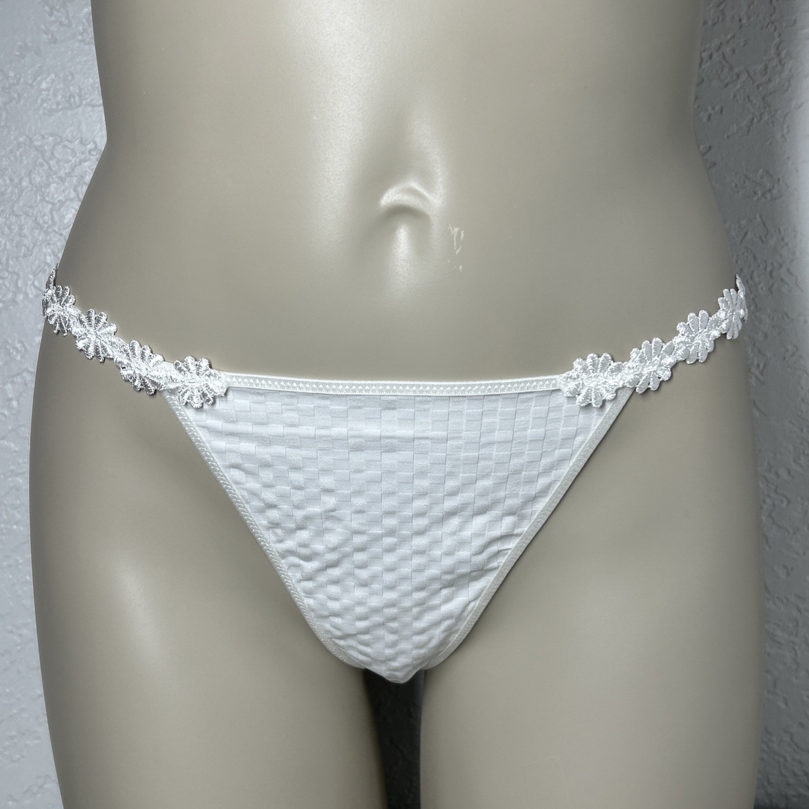 Marie Jo 0600413 Avero String Thong Panty UK XL Floral Band White