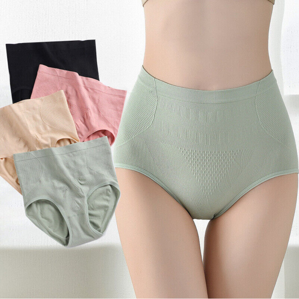 3 Pack Shapers Women High Waist Body Shapewear Underwear Tummy Control Panties