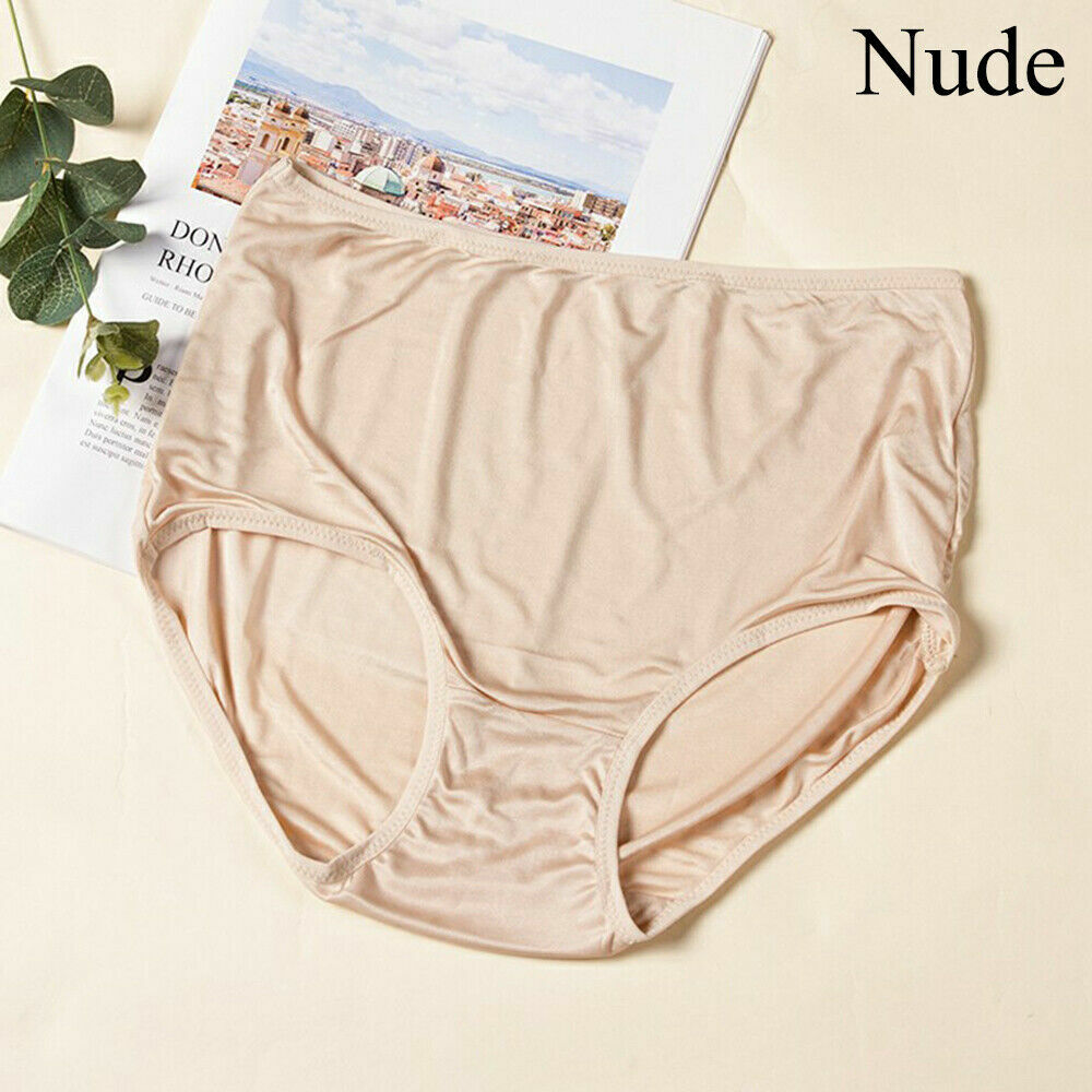 1 piece Womens Genuine Silk Underwear Briefs Stretch Shorts Knickers High Waist