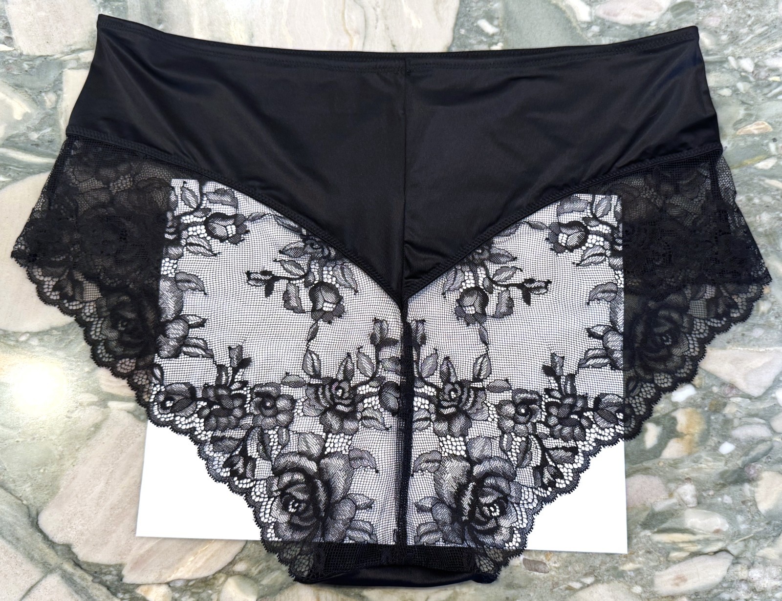 NEW Victoria Secret Very Sexy Lace Trim High Waist Brief – Black – XL or XXL