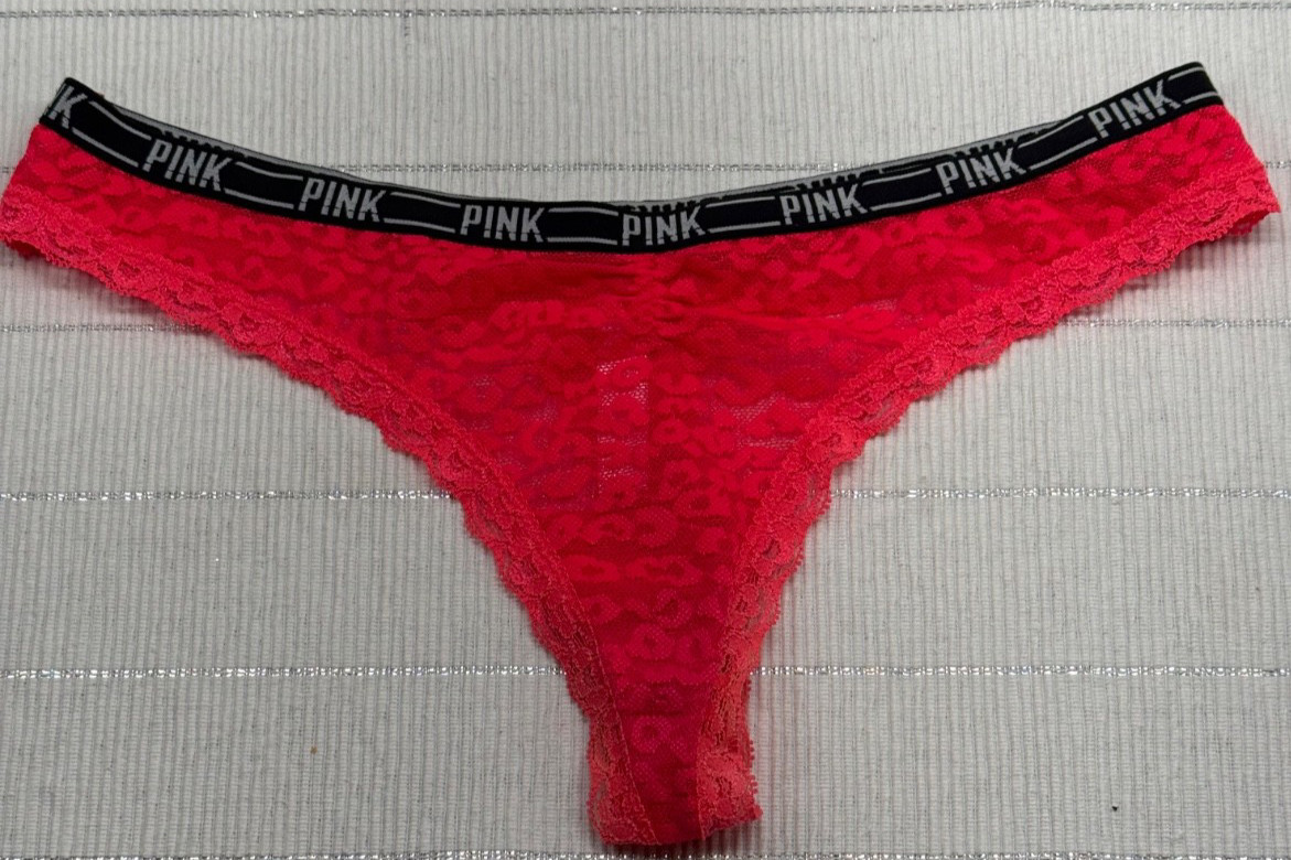 Y2K NWOT Victoria’s Secret PINK Logo Extra Low Rise Thong 2015 Panties Coral S/P