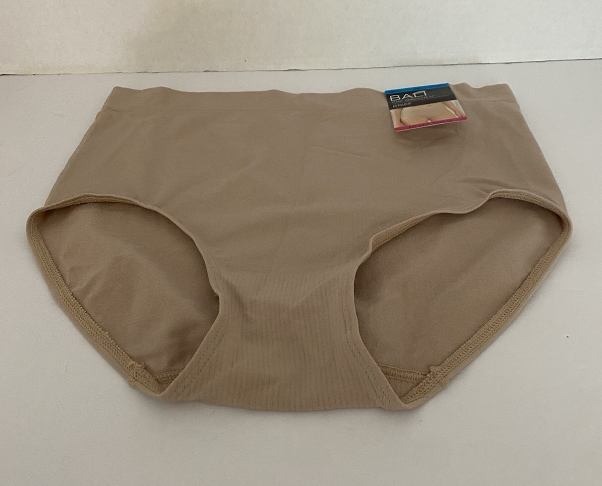 NWT Pair of BALI One Smooth U Tan/Beige Briefs Panties DF2361 – Size 2XL/9