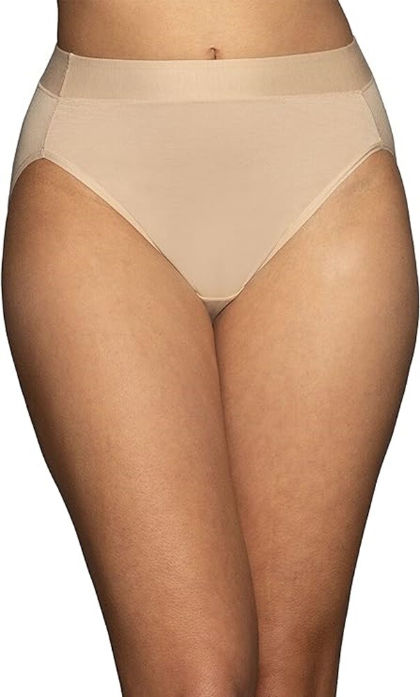 3 Pc Vanity Fair Beyond Comfort Hi-Cut Brief Modal 13250 Wht Blk Neutral 6 7 8 9