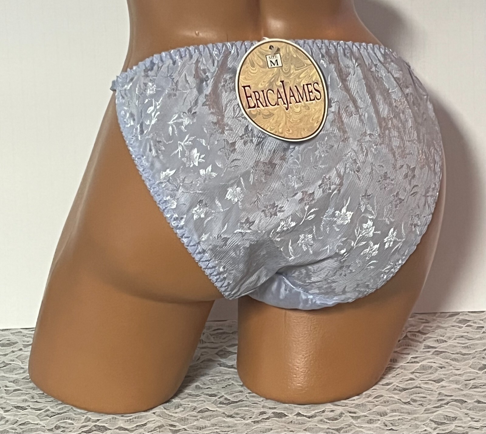 Vintage Satin String Bikini Shiny Purple NWT Size Medium 6