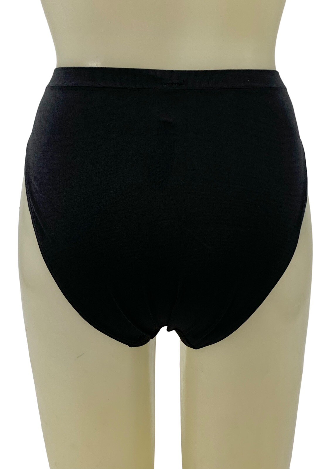 Y2K VTG Victoria’s Secret Brief Second Skin Panty Black 90s High Cut Lycra Med