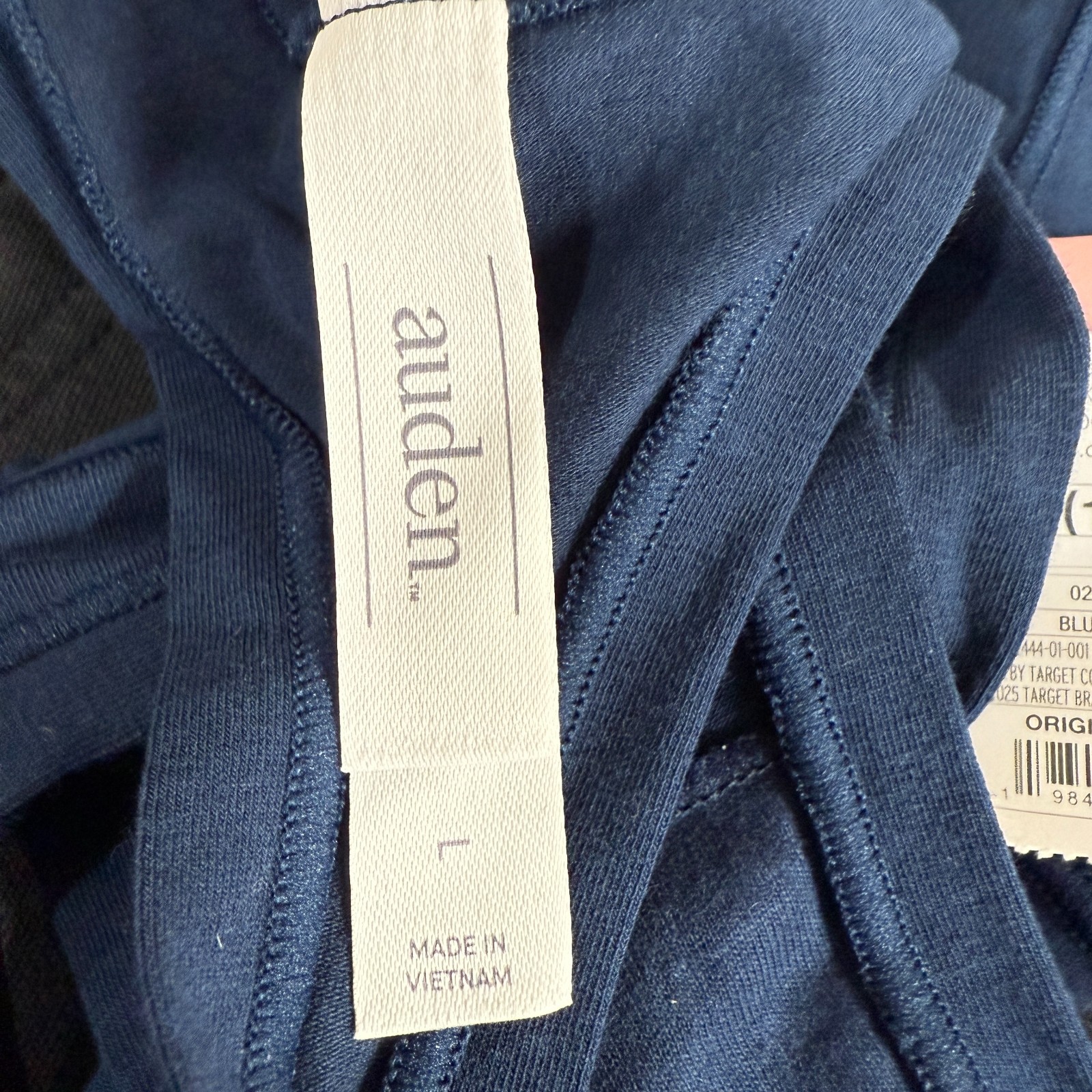 Lot Of 2 Auden Thong Panties Womens Large (12-14) Blue Cotton 4-Way Stretch NWT