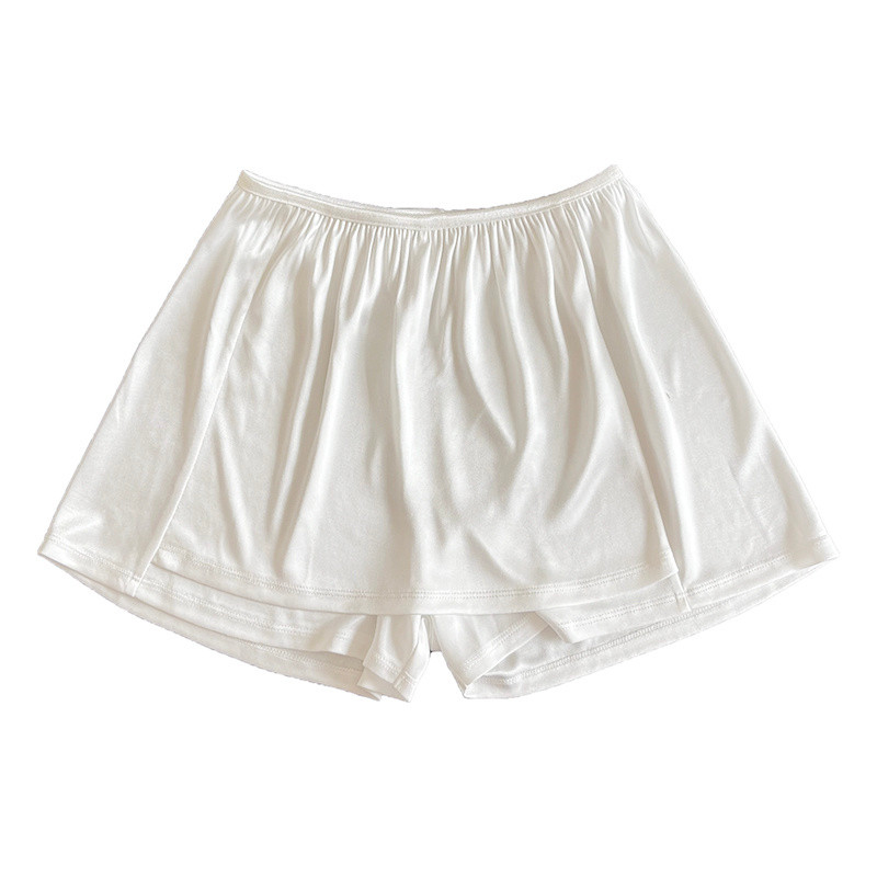 Lady Satin Faux Silk Shorts Underwear Safety Petticoat Seamless Culottes Soft