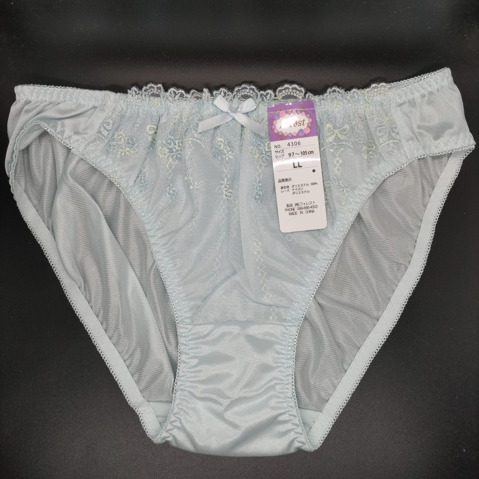 US SIZE L SHINY NYLON TRICOT PANTIES from Japan