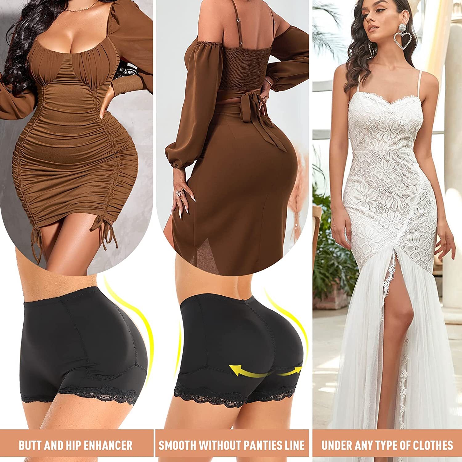 Women’s Hip Lifter Butt Enhancer Booty Padded Underwear Panty Shapewear Fake Ass