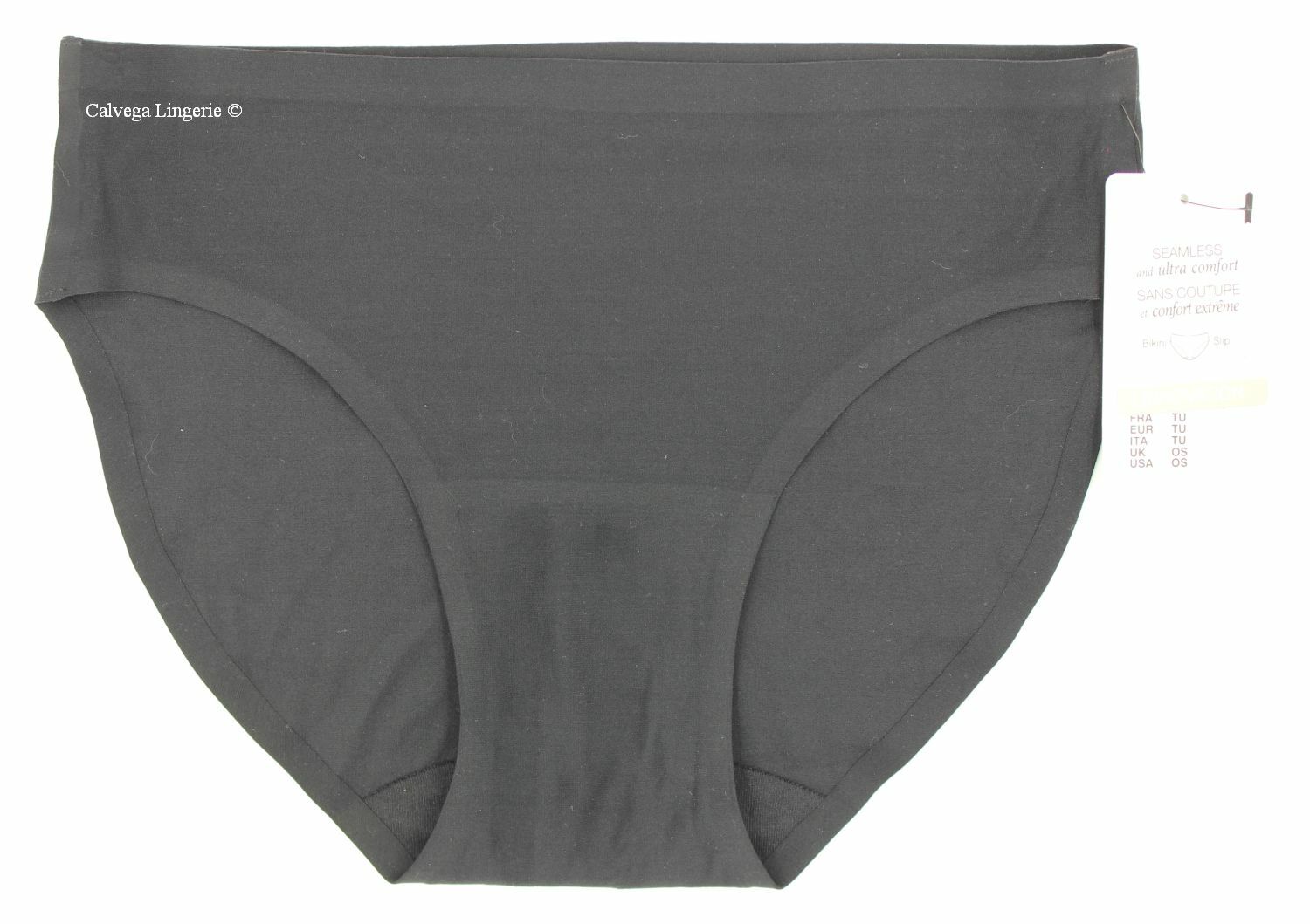 NWT Chantelle 2643 “Soft Stretch” Microfiber Seamless Laser Cut Bikini Black, OS