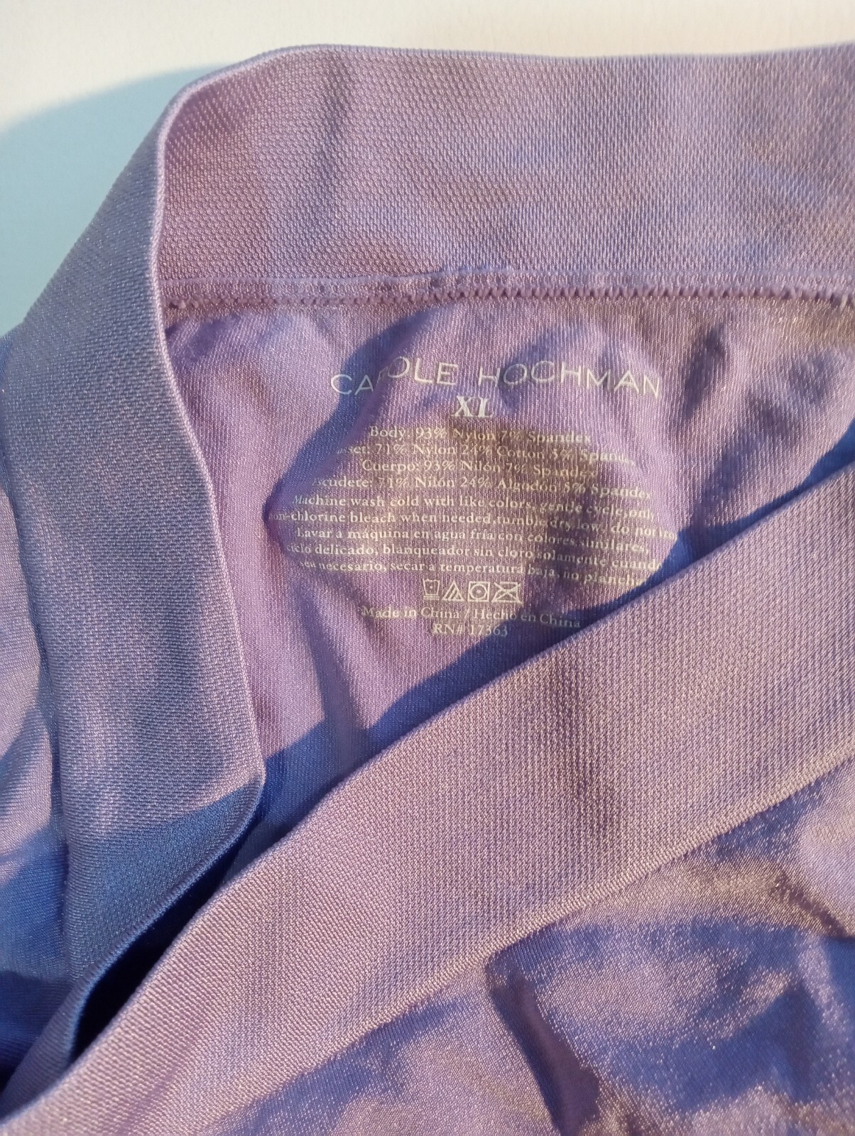XL Carole Hochman Li;ac Nylon Stretch 2nd Skin Panties Briefs