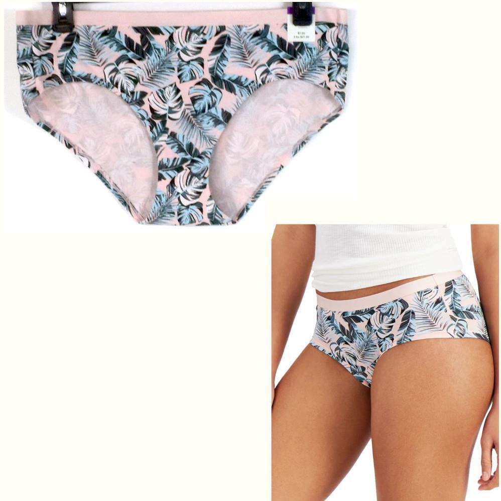 Jenni Jennifer More Cotton Blend Hipster Tropical Leaf Size 2XL Panty