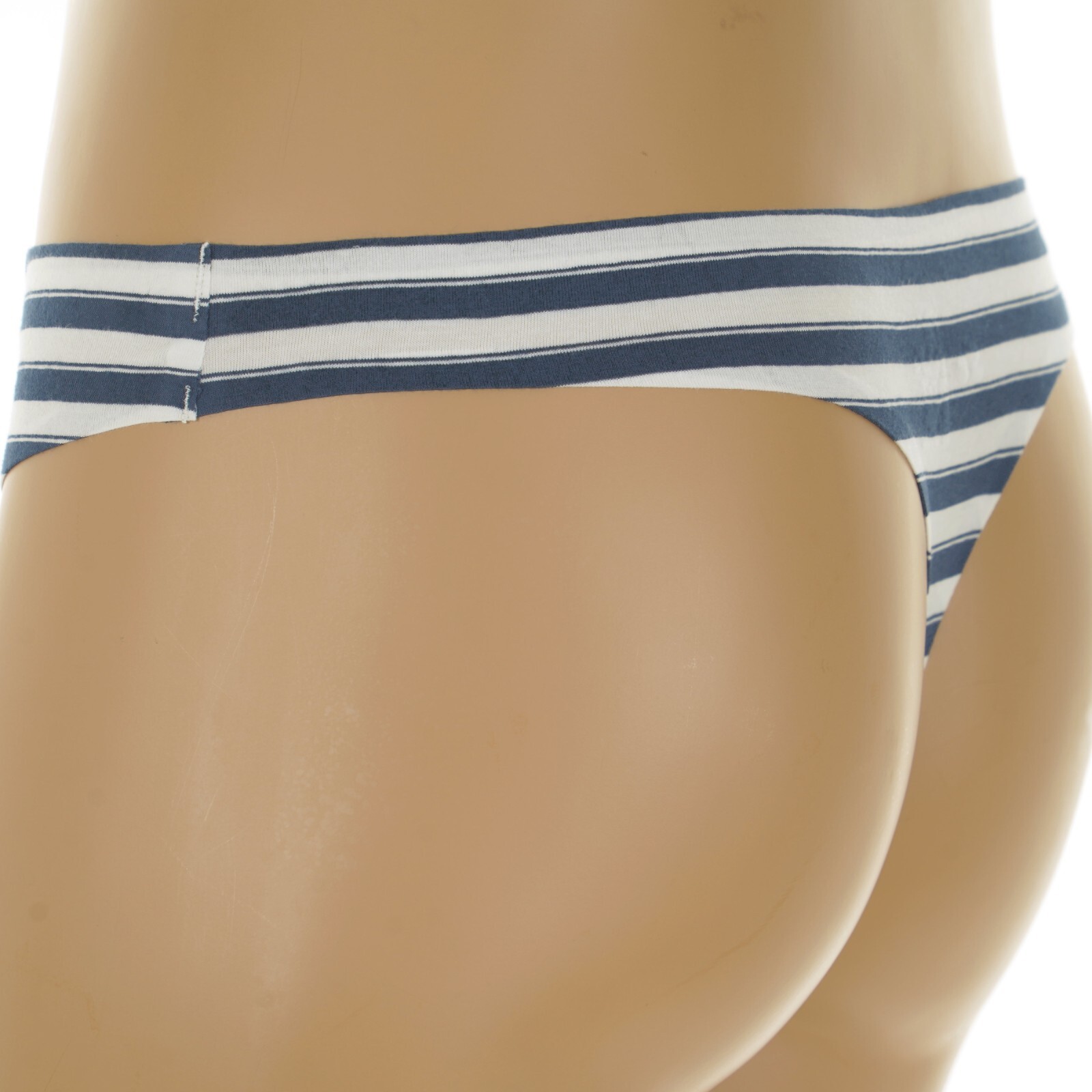 SO INTIMATES Junior’s Size 15-17 X-LARGE White BLUE STRIPE THONG Panty #SO83-005