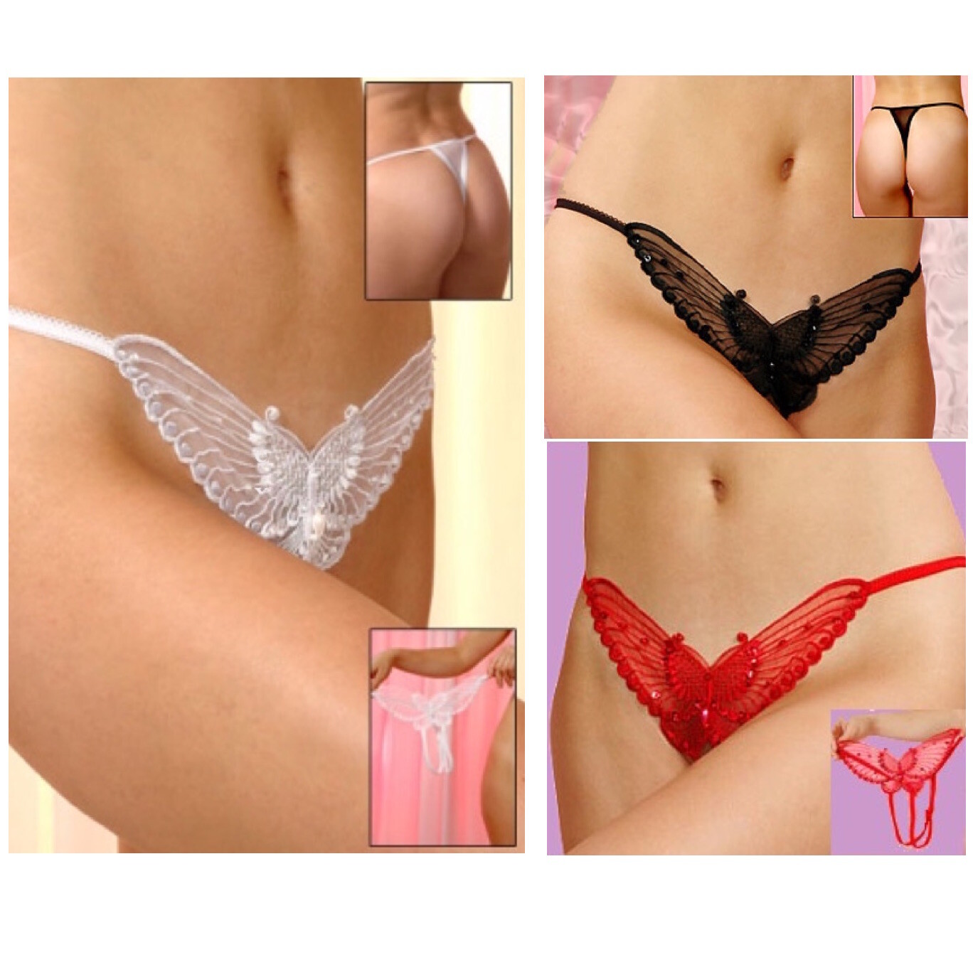 Butterfly Crotchless Panty Leg Avenue 2600Q Plus Size (fits 12-14)