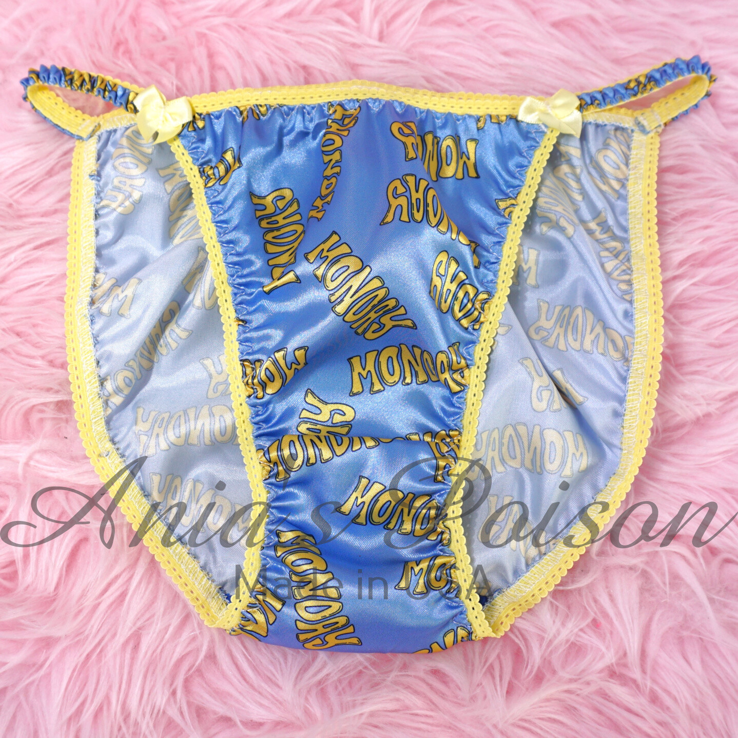 Satin Sissy Ladies panties – Days of the Week SET DUCHESS CUT string bikini 5-9