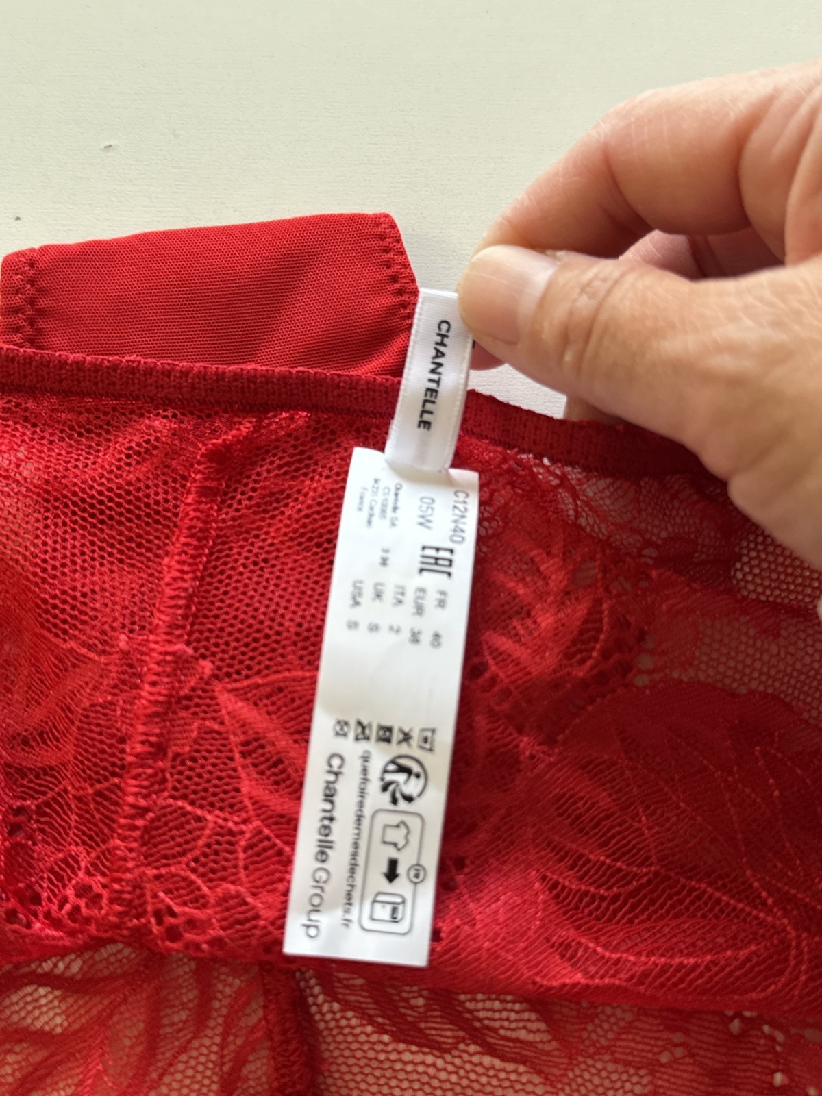 NWT Chantelle Women’s Sz S Midnight Flowers Hipster Underwear Panty Scarlet 12N4