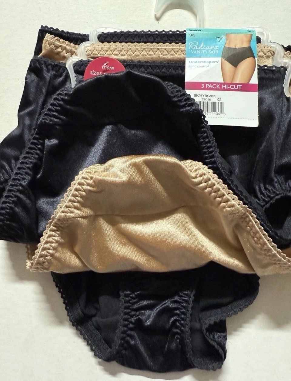 Vanity Fair 3-Pack Brief Women’s S/5 HI-CUT UNDERSHAPERS light control Underwear