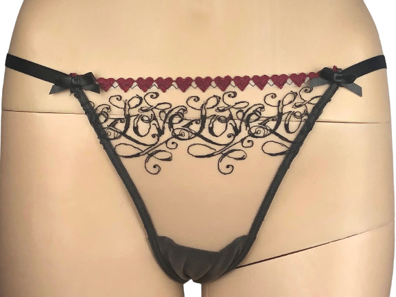 VICTORIA’S SECRET VERY SEXY LOVE LETTERS EMBROIDERED THONG PANTY XS S M L XL NWT