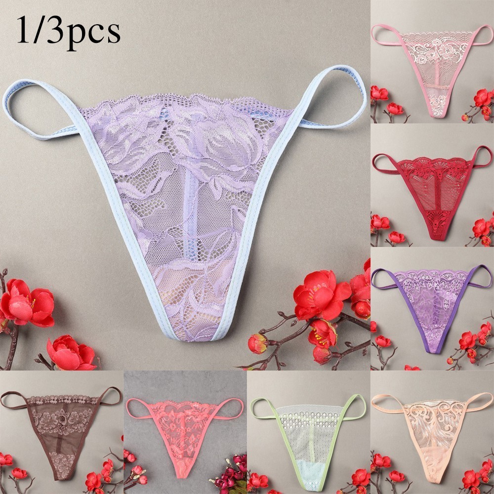 Briefs Panties Underwear Knickers Lace Nylon Thong/String V-string Women