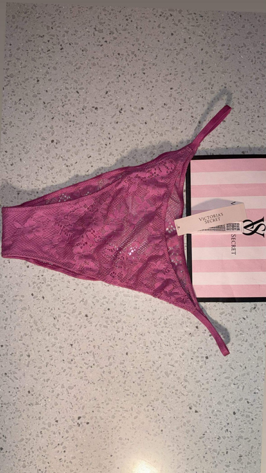 NWT Victoria’s Secret Dream Angels Lace Rhinestone Heart Hardware Brazilian XL