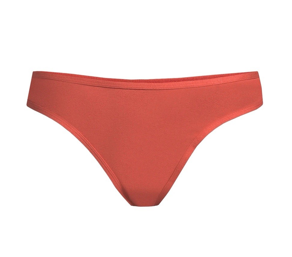 NO BOUNDARIES Women’s XXL (19) Hi-Cut Cotton Thong Panty • Clay Brick