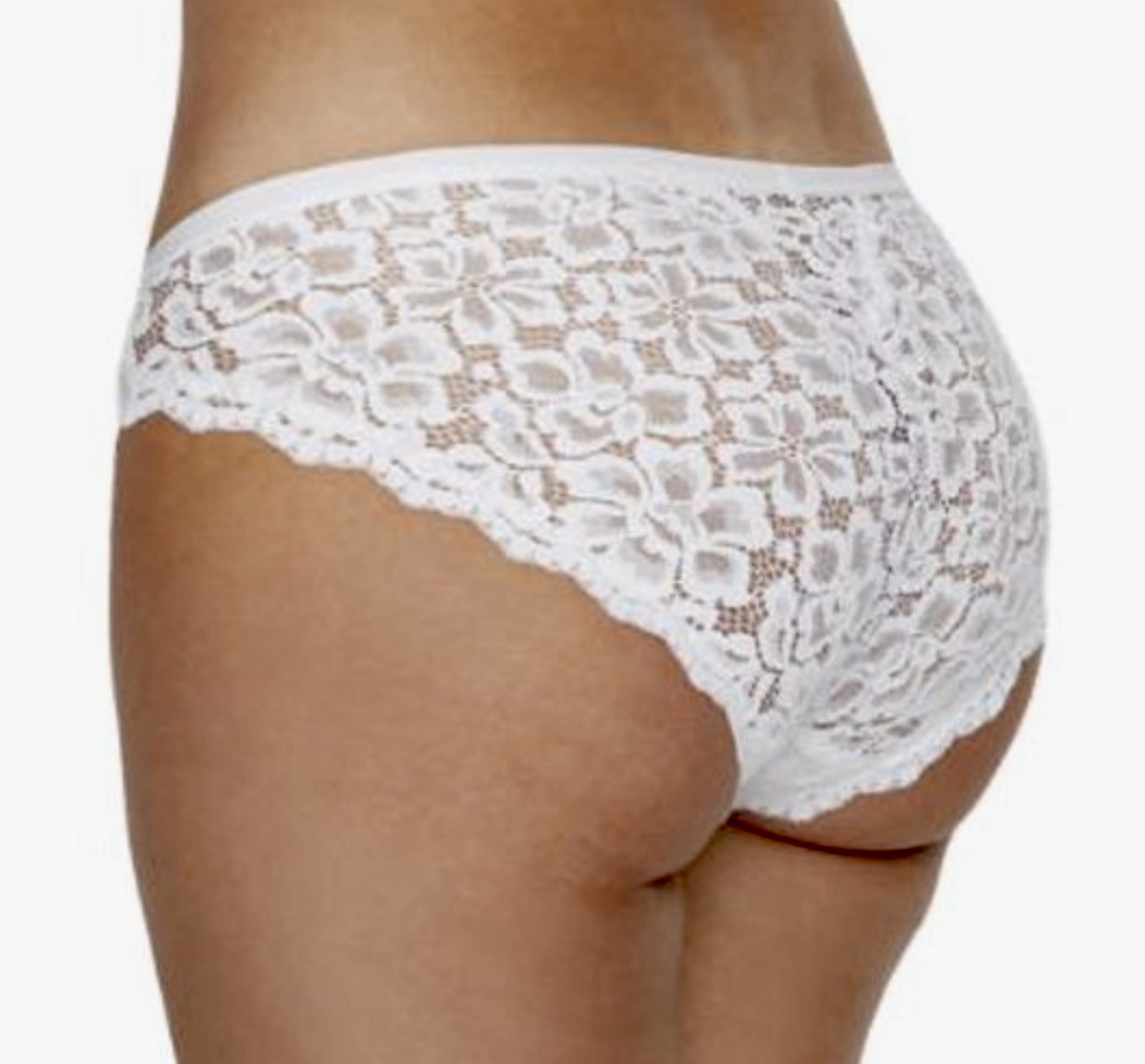 MAIDENFORM Luxurious Sexy Must Allover Lace White Bikini Panty Womens Sz S 5
