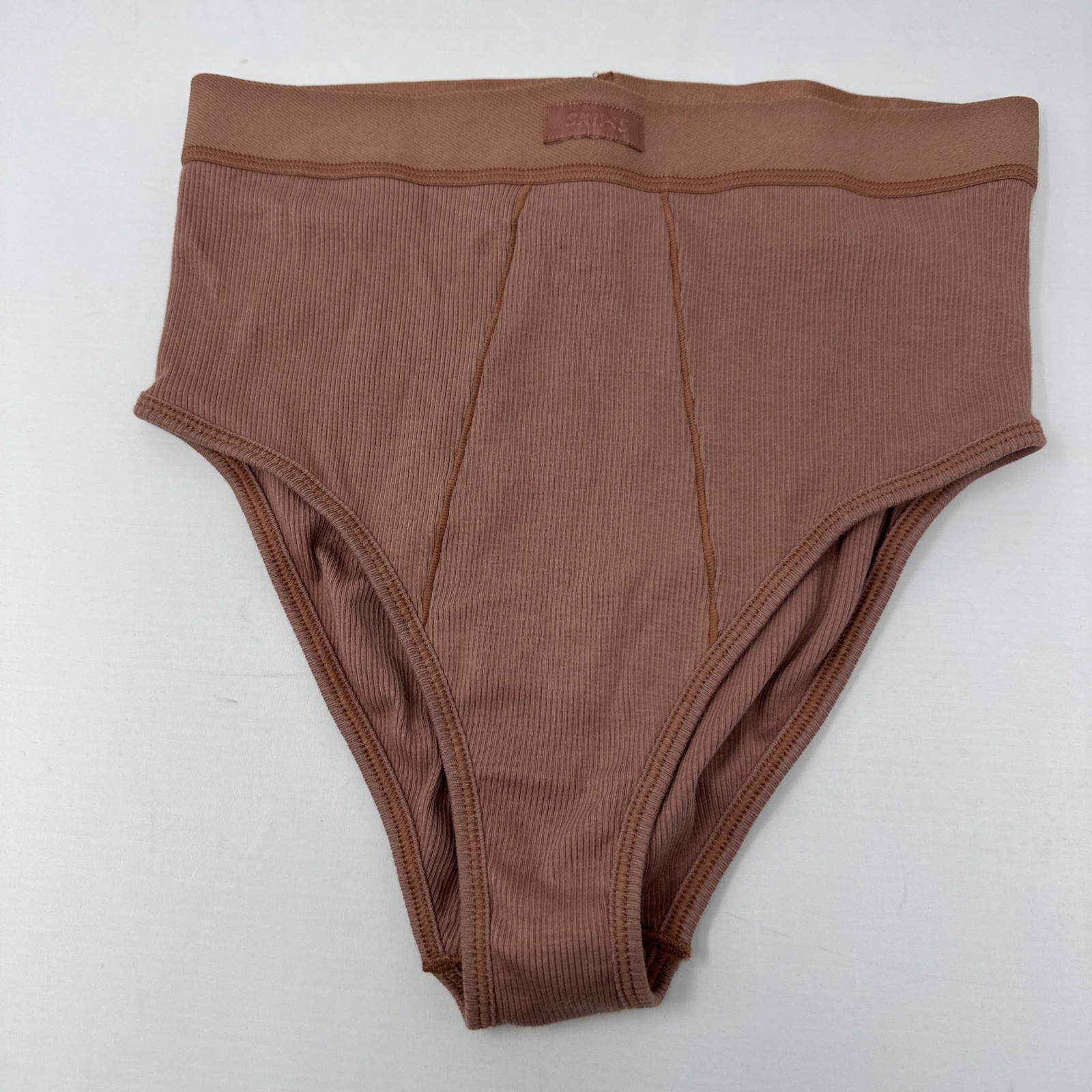 Skims Cotton Rib Briefs Size Medium Color Rose Clay (NWT)