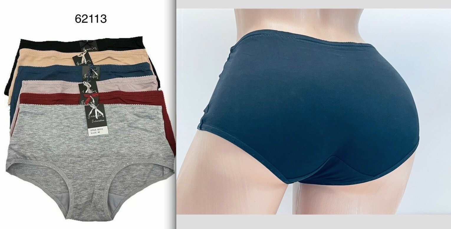 Jennifer 4 Womens Cotton Bikini Underwear Panties Color Briefs Lot Size S M L XL