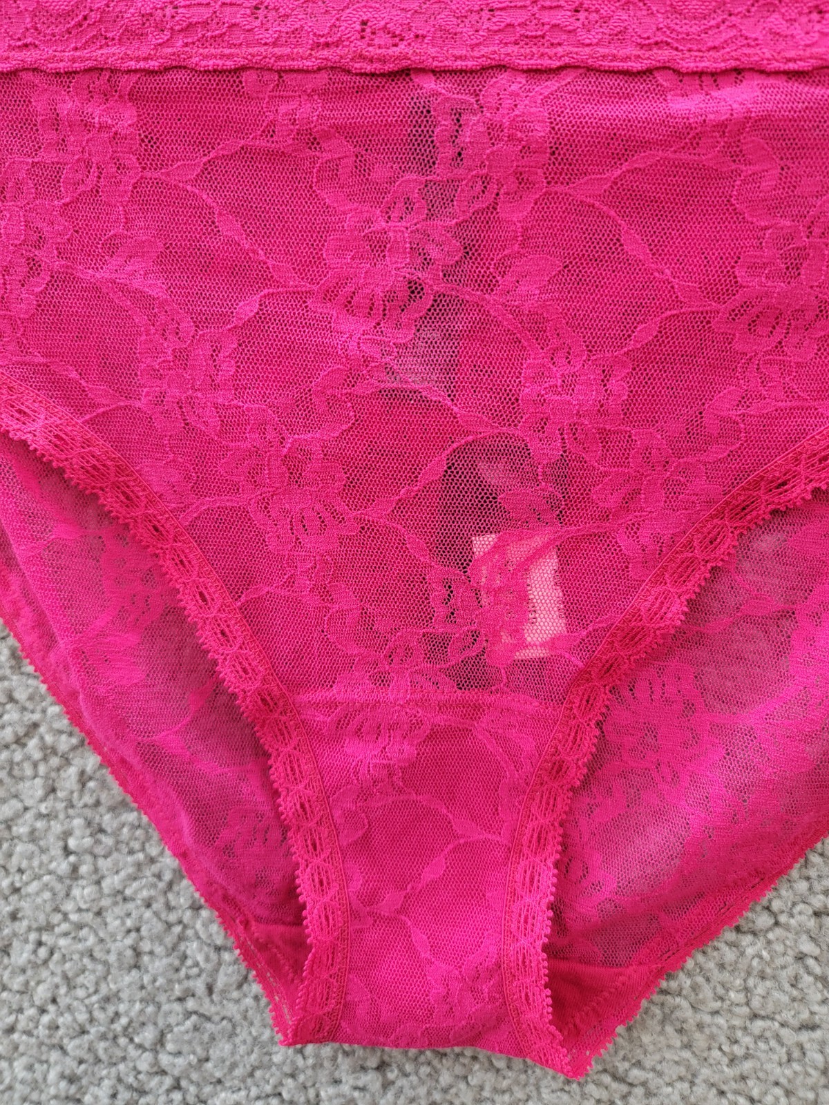 Natori Bliss Allure One Lace Girl Brief Women’s One Size Primrose Elastic Waist~