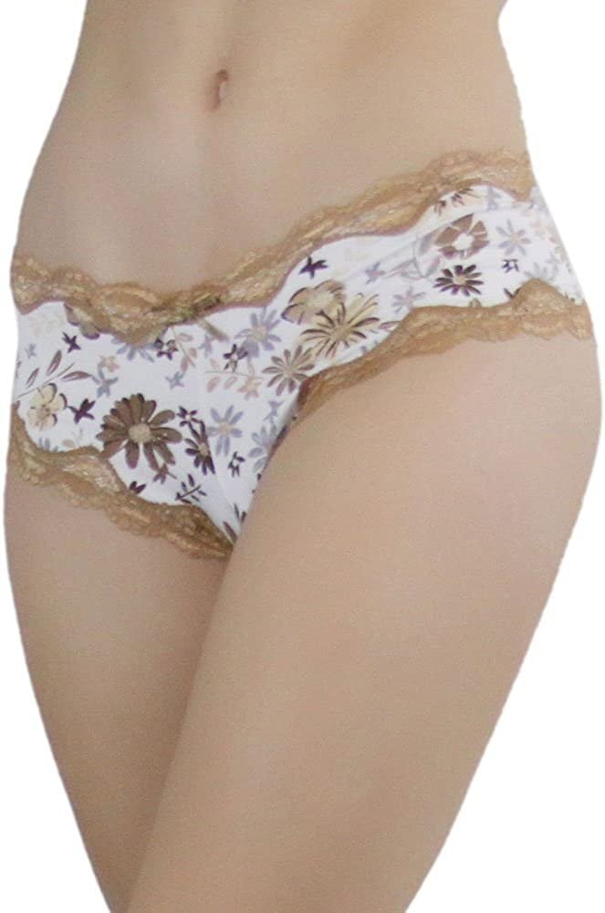 ToBeInStyle Women’s Pack of 4 Floral Pattern Brief Panties