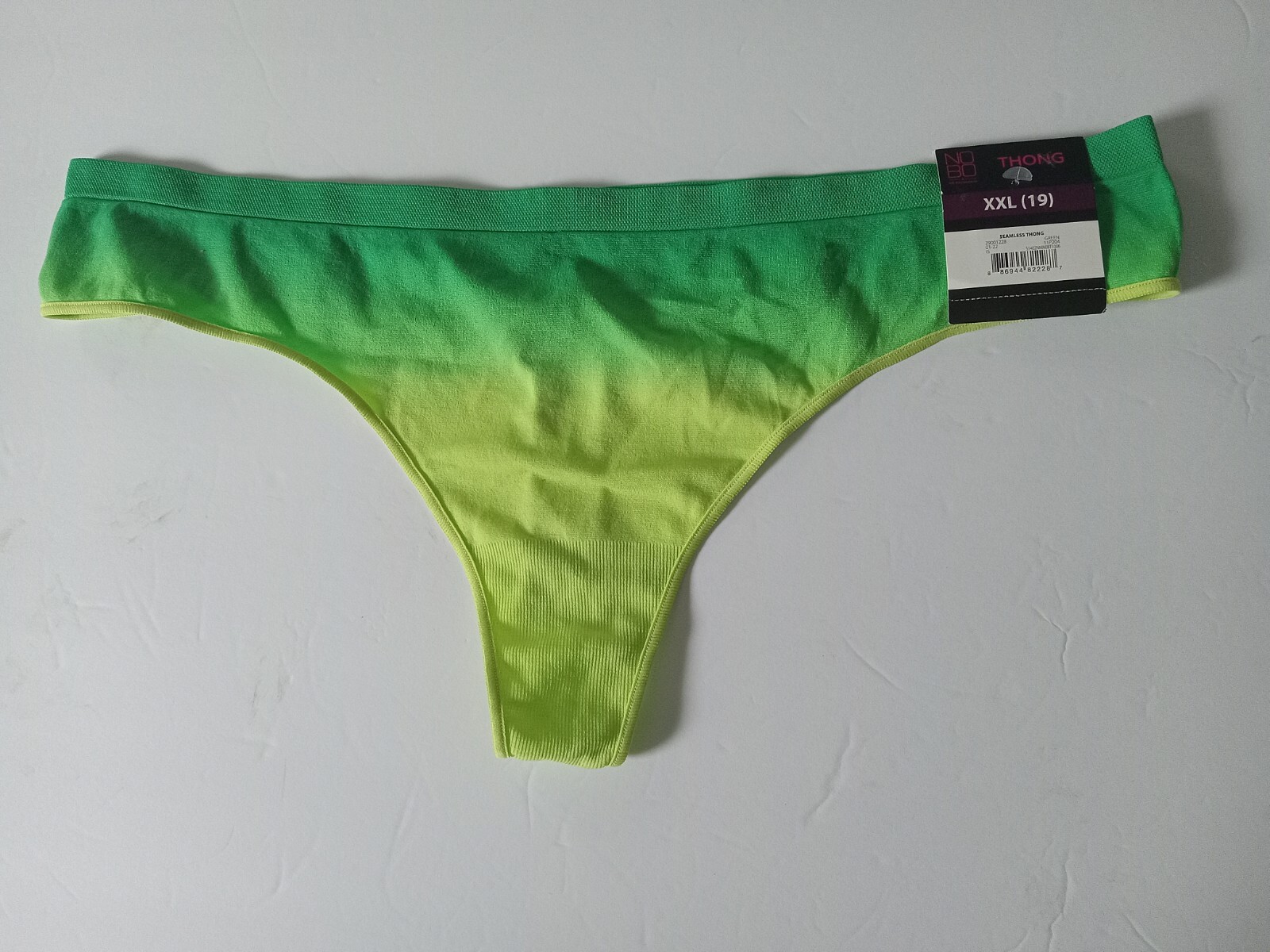 Women’s No Boundaries Seamless Thong , XXL Green Panty Underwear NEW W/ TAG